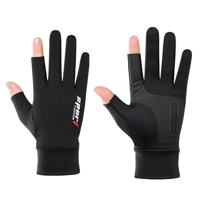 Silk Non-Slip Sun Gloves