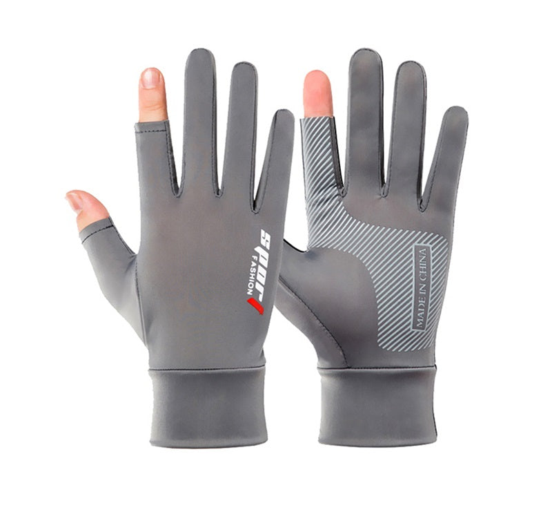 Silk Non-Slip Sun Gloves