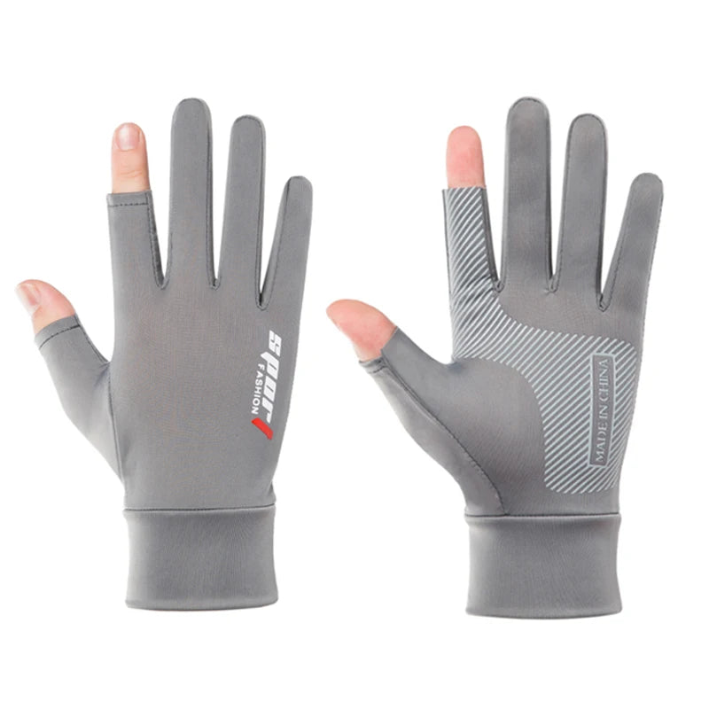 Silk Non-Slip Sun Gloves