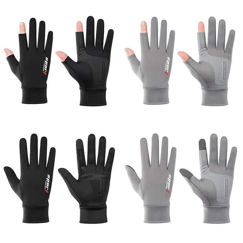 Silk Non-Slip Sun Gloves