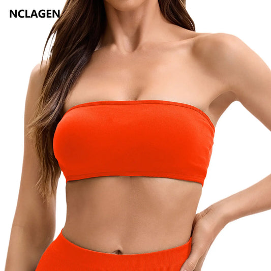 Backless Bandeau Sports Bra